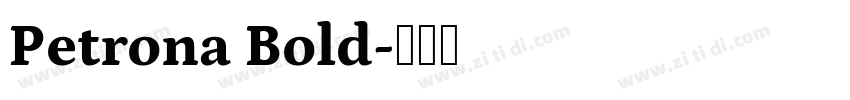 Petrona Bold字体转换
